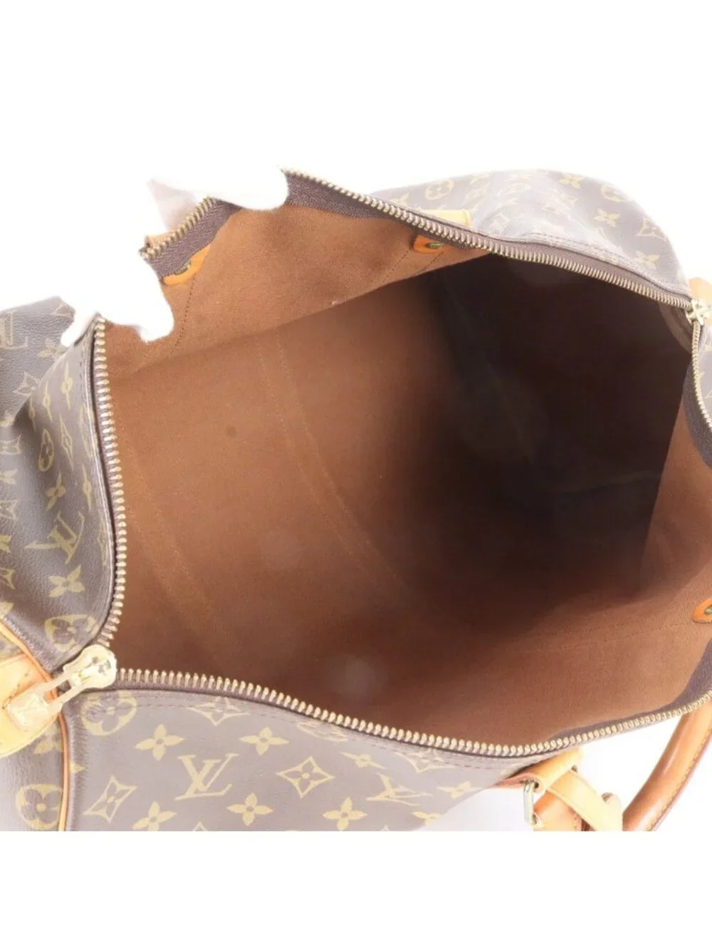 Louis Vuitton Monogram Keepall 50 Leather Boston Bag Tote Travel